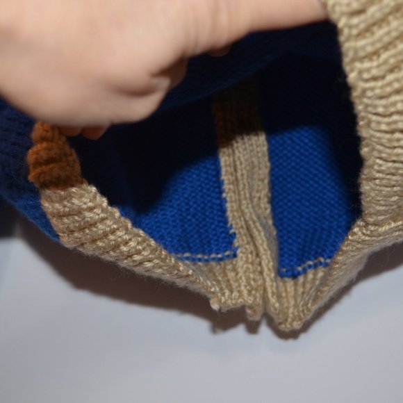 Blue-Beige Knit Soft Wool Jacket Kids (5-7 y.o.) - Picture 4 of 5